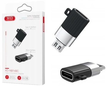 ADAPTER USB-C TYP-C do MICRO USB PRZEJŚCIÓWKA XO