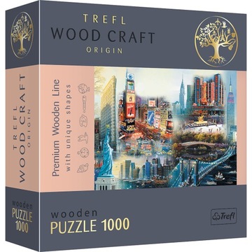 Puzzle drewniane 1000el - Nowy Jork - kolaż