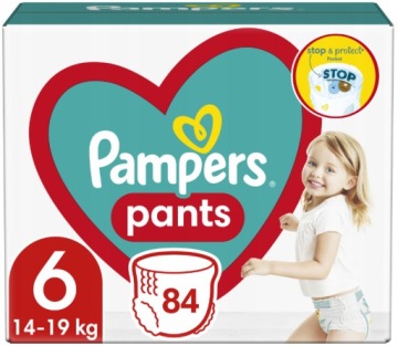 PAMPERS PANTS 6 PIELUCHOMAJTKI 84 SZT PIELUSZKI