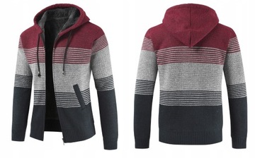 SWETER MĘSKI ROZPINANY NA ZAMEK Ciepły Sweter