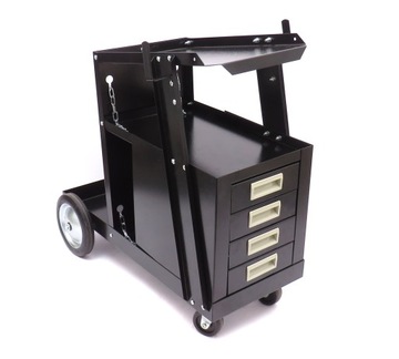 СВАРОЧНАЯ ТЕЛЕЖКА ДЛЯ СВАРОЧНЫХ МАШИН TIG MIG + ПОЛКА С ВЫДВИЖНЫМИ ЯЩИКАМИ KD374