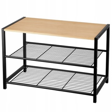 REGAŁ STOJAK METALOWY PÓŁKA NA BUTY OBUWIE 3 POZIOMY ORGANIZER
