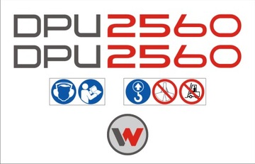 NAKLEJKI do zagęszczarka WACKER NEUSON DPU 2560