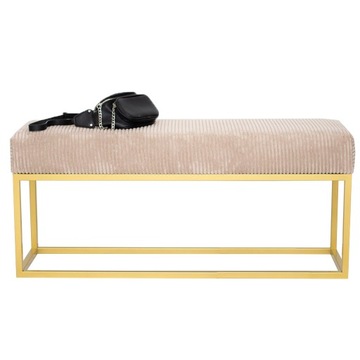 Ławka pufa tapicerowana loft metal POSO 100x30x44