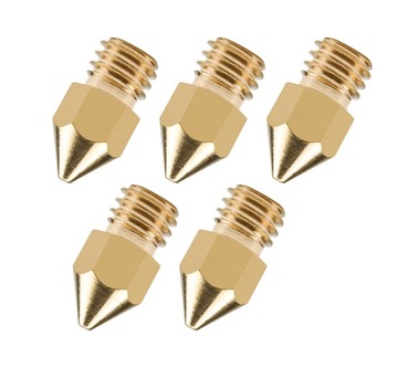 5 x Dysza Mosiężna Brass MK8 0.4mm M6 Zestaw Creality Ender 3 Pro V2