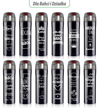 ТЕРМОКРУЖКА ТЕРМОС 2в1 С ЗАМКОМ ГРАВИРОВКОЙ 440 мл