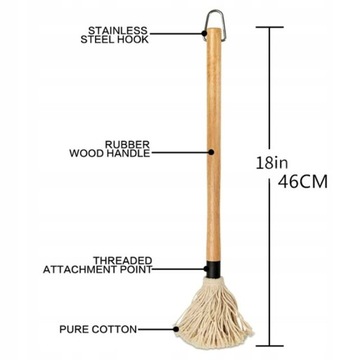 1x Profesjonalna szczotka do polewania grilla BBQ Mop
