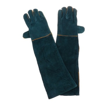 Blesiya Cowhide Anti Bite Gloves Snake Animal Handling Protection