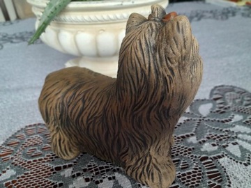 Собака йорк Статуэтка из бетона в подарок своими руками