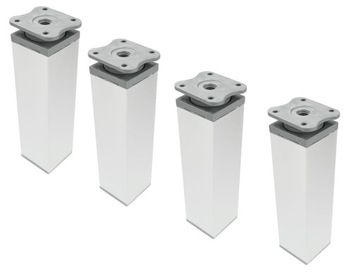 4x NÓŻKI STOPKI ALUMINIOWE MEBLOWE REGULOWANE H80
