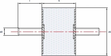 Виброизолятор Тип А 10Х15 М4Х10