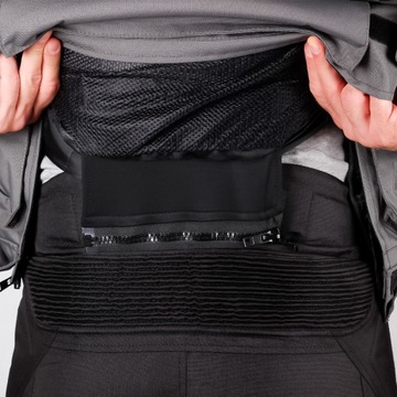 Turystyczna kurtka motocyklowa HUSAR ADVENTURE tekstylna szara 3 warstwowa