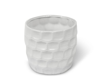 Doniczka osłonka ceramiczna 12x12,5 cm BIAŁA