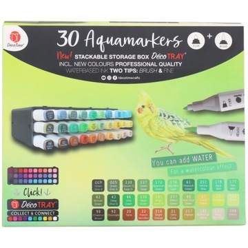 ДВУХСТОРОННИЕ акварельные маркеры КОРОБКА 30 акварельных маркеров