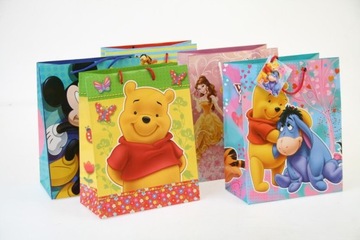 KOLOROWE TOREBKI na PREZENT dla dzieci 17,5x 22,5 cm CANPOL disney TOREBKI