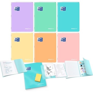 Zeszyt Oxford Easybook Pastel A4/60k kratka mix ko