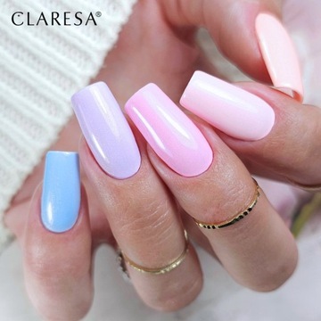 CLARESA PASTEL GLAM kolekcja kolorów pastelowych 7x Lakier hybrydowy 5 ml