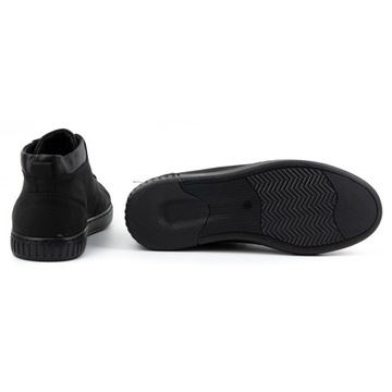 Buty skórzane męskie sneakersy 2108 czarne 44