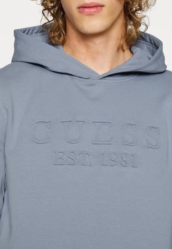 Bluza Męska GUESS Logo Nowy Model Ocieplana