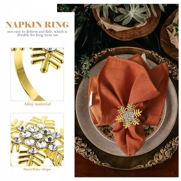 Пряжки для салфеток — центральное украшение рождественского стола