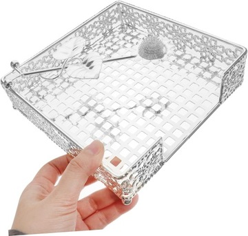 Посеребренная подставка для салфеток Коктейльное украшение Металлическая подставка для салфеток