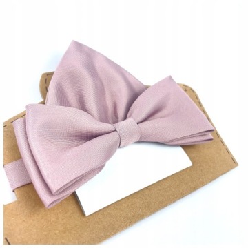 ПУДРОВО-РОЗОВЫЙ ГАЛСТУК-БАБОЧКА С НАВОЛОЧКОЙ