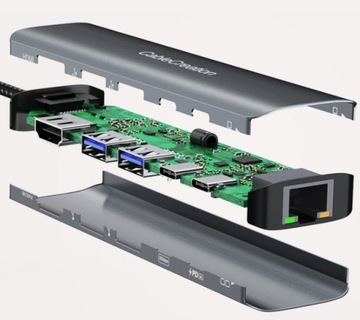 Концентратор Thunderbolt 4 USB C HDMI 8K/4K 60 Гц/LAN/USB 3.0 MacBook M3 M2 M1