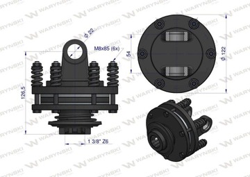 Фрикционная муфта ВОМ серии 1R 300 Нм - 1 3/8 Z6