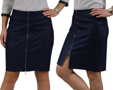 SEXY SPÓDNICA SKÓRZANA DŁUGI SUWAK Roz.44