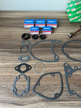 NOWY KOMPLETNY WAŁ KORBOWY ŁOŻYSKA USZCZELKI JAWA 50 OGAR 200 KRYNGIELIT