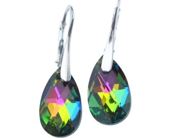 KOLCZYKI MIGDAŁ Vitrail Medium Swarovski crystals