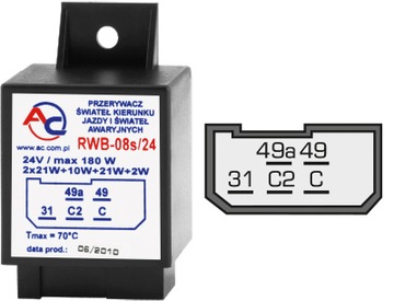 STAR PRZERYWACZ KIERUNKOWSKAZÓW RWB-08S/24 LUBLIN