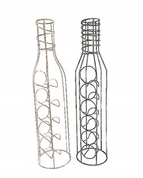 ВЫСОКАЯ МЕТАЛЛИЧЕСКАЯ СТОЙКА ДЛЯ ВИНА / 6 БУТЫЛОК / БЕЛАЯ С ЦАРАПИНАМИ