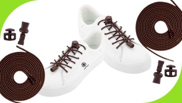 ELASTYCZNE SZNURÓWKI BEZ WIĄZANIA 100CM ZACISKOWE