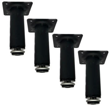 4x NÓŻKA MEBLOWA DO MEBLI REGULACJA CZARNA 10 cm