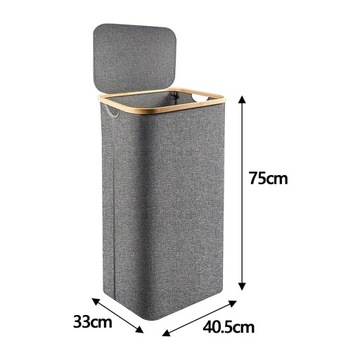 Складная корзина для белья с крышкой. Корзина для хранения в ванной комнате.