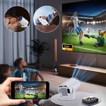 ПОРТАТИВНЫЙ ВРАЩАЮЩИЙСЯ ПРОЕКТОР С СПИКЕРОМ ANDROID SMART TV WIFI FULL HD