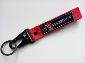 DUCATI CORSE Черный ремешок для мотоциклетного брелока