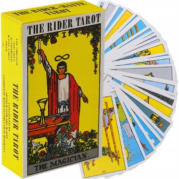 ZESTAW 78SZT KART KLASYCZNYCH KART TAROTA THE RIDER TAROT WRÓŻBY TAJEMNICE