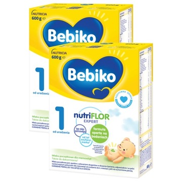 Bebiko 1 Mleko początkowe dla niemowląt 2 x 600g