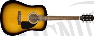 6-струнная акустическая гитара Fender, правая, Sunburn