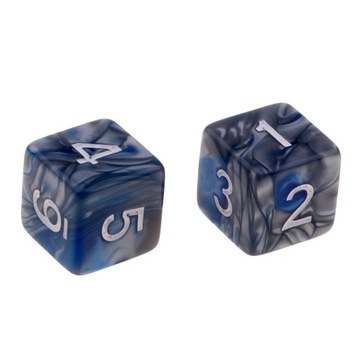 10pcs D6 POLYHEDRAL mm Set Double Colors Six Sided Blue+Gray