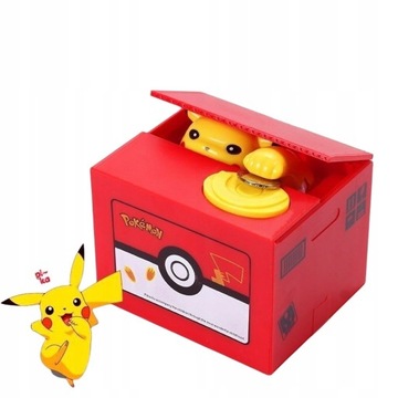POKEMON SKARBONKA DLA DZIECI PIKACHU POKEMONEM PREZENTY NA BOZE NARODZENIE