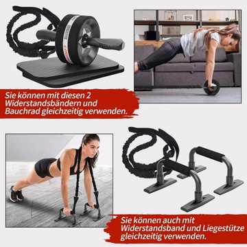 Роликовый тренажер для мышц живота EnterSports Ab Rollers Set 6IN1