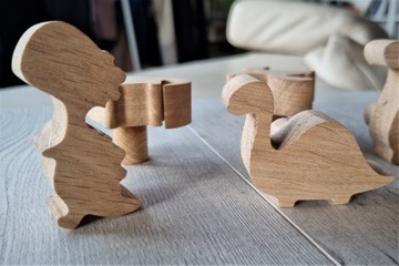 Деревянные мебельные ручки, динозавры, узор бронтозавра.