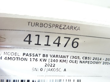 TURBO VW PASSAT B8 2.0TDI 03N253020G