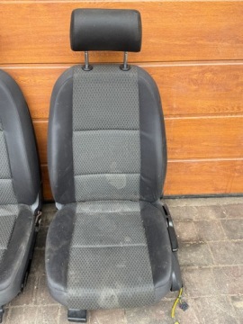 Audi A6 C6 priekinė dešinė sėdynė, juoda, dryžuota, keleivio – nuotrauka 6