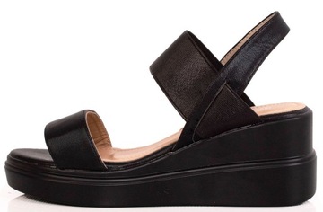 ЧЕРНЫЕ КОЖАНЫЕ САНДАЛИИ НА ТЕХНИКЕ 39