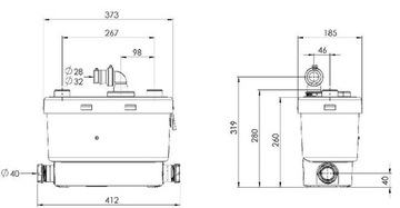 Насос для ванной Sanispeed без унитаза+4