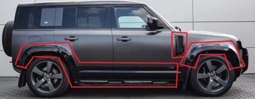 LAND ROVER DEFENDER II L663 20- 110 5.0 V8 LIŠTA DVEŘE PRAVÝ PŘEDNÍ